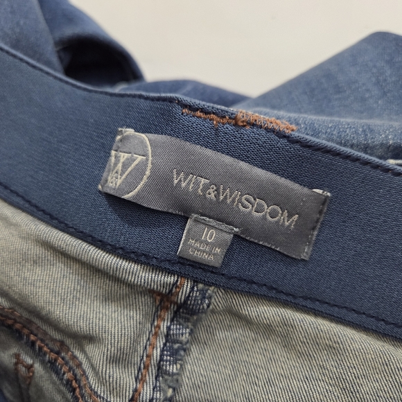 NWT Wit & Wisdom Sam Jeans High Rise Wide Leg Ab Solution Democracy Size 10 - Picture 10 of 13